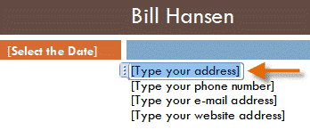 Click on the text you want to replace