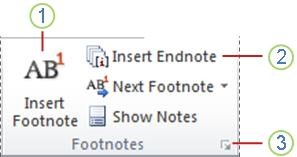 Insert a footnote or an endnote