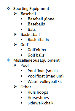 Multilevel lists allow you to create an outline with multiple levels