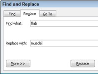 On the Edit menu click Replace