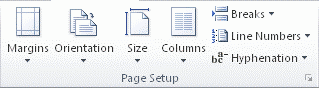 To insert a section break click Page Layou click Breaks