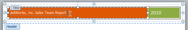 Type the desired information into the header or footer