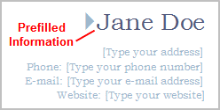 just delete the text and type in your own text