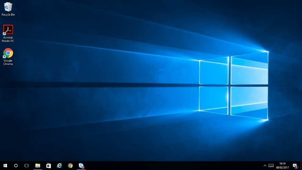 An example of a Windows 10 desktop