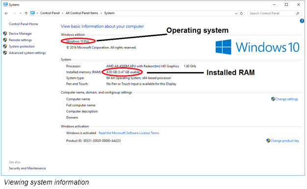 Viewing system information