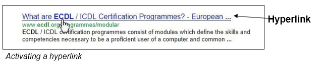 Activating a hyperlink