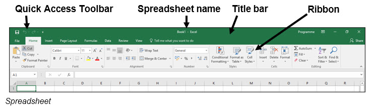 a spreadsheet header