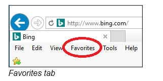 favorites tab